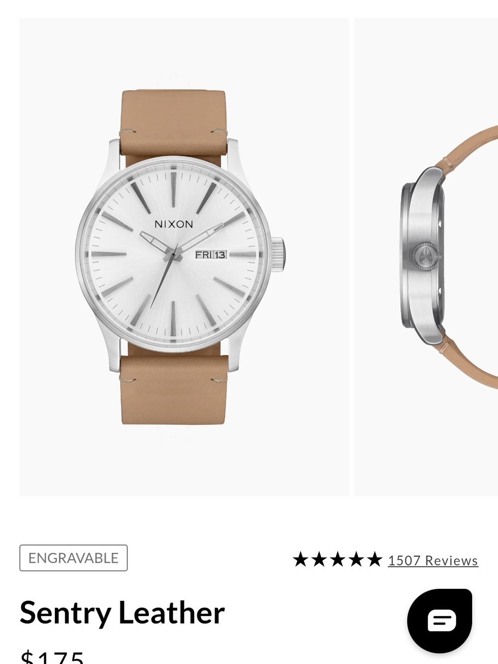 Nixon Sentry Leather Watch - Picture 5 of 5